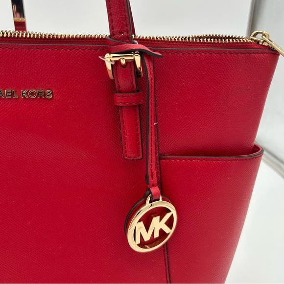 Michael Kors Red Tote Shoulder Bag - Picture 10 of 16